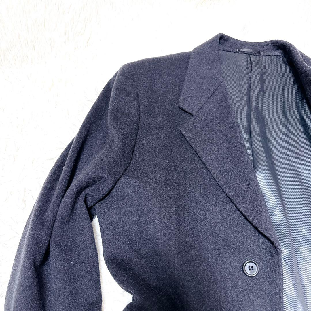 vintage チェスターコート XL カシミヤ混　90s ロング丈　未使用級