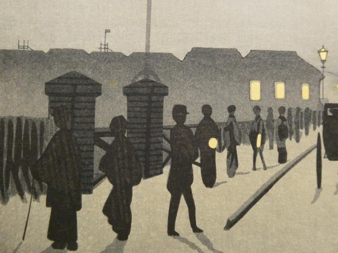 小林清親　光線画　手摺木版画　代表作 「日本橋夜」　浮世絵と西洋画の融合