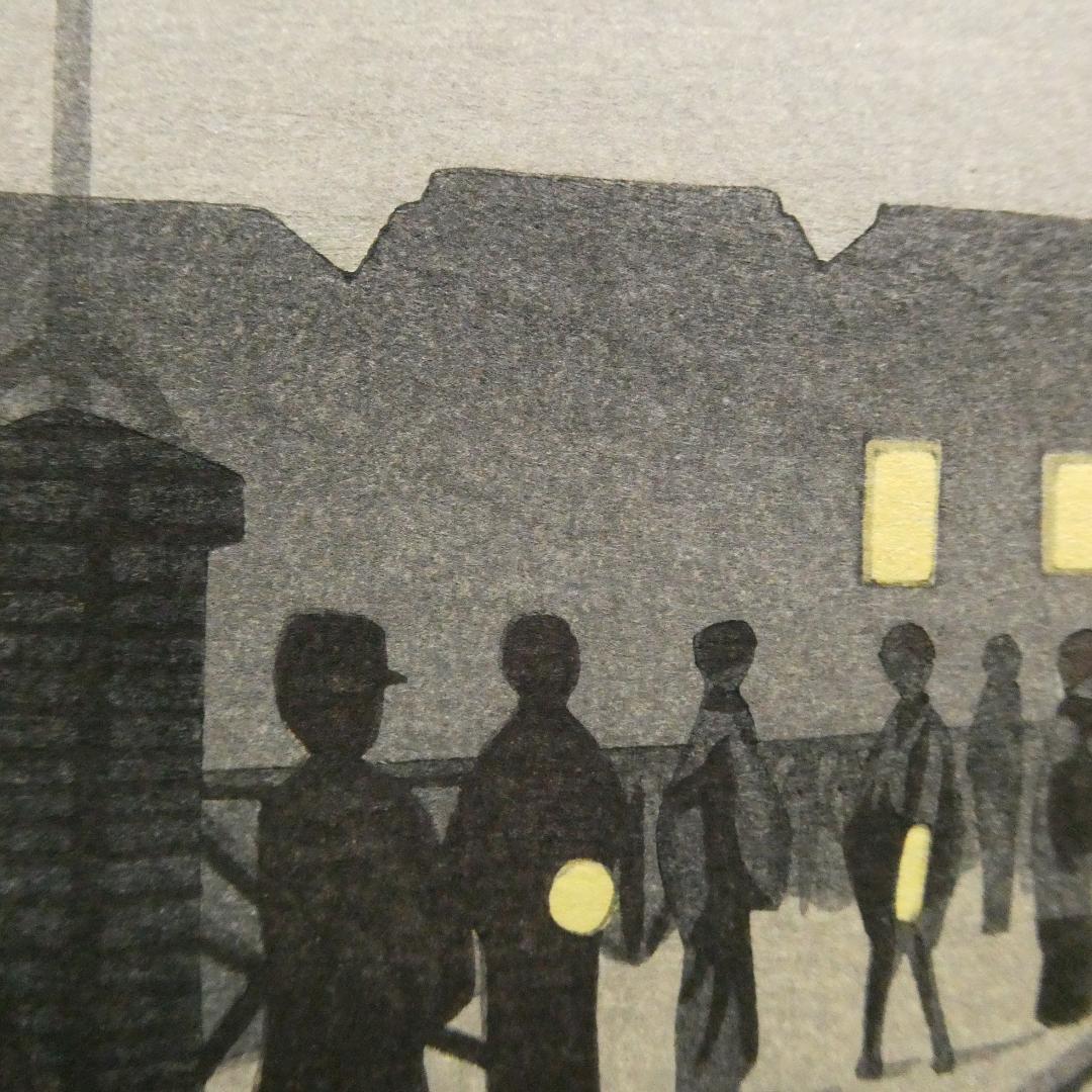 小林清親　光線画　手摺木版画　代表作 「日本橋夜」　浮世絵と西洋画の融合