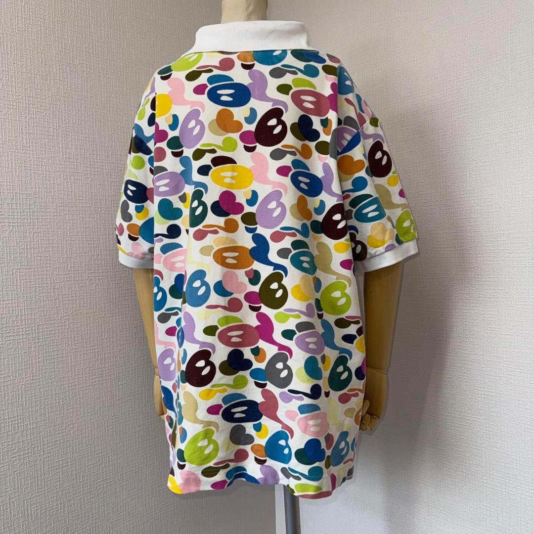 激レア APE BABY MILO エイプ ベビー ミロ 総柄 ポロシャツ M