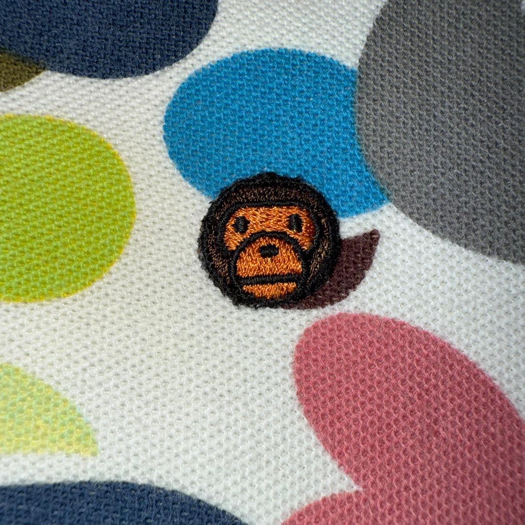 激レア APE BABY MILO エイプ ベビー ミロ 総柄 ポロシャツ M