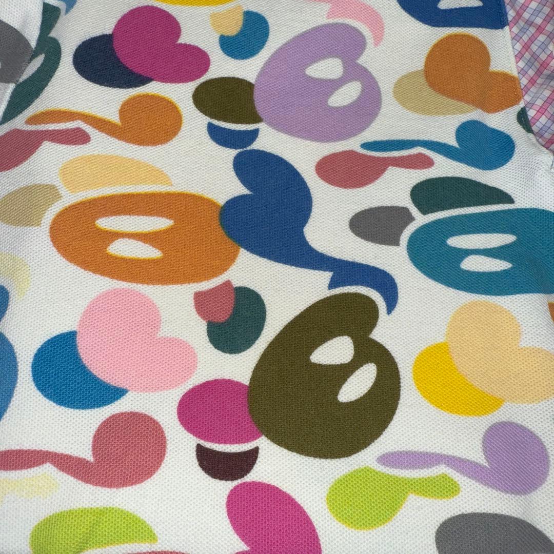 激レア APE BABY MILO エイプ ベビー ミロ 総柄 ポロシャツ M