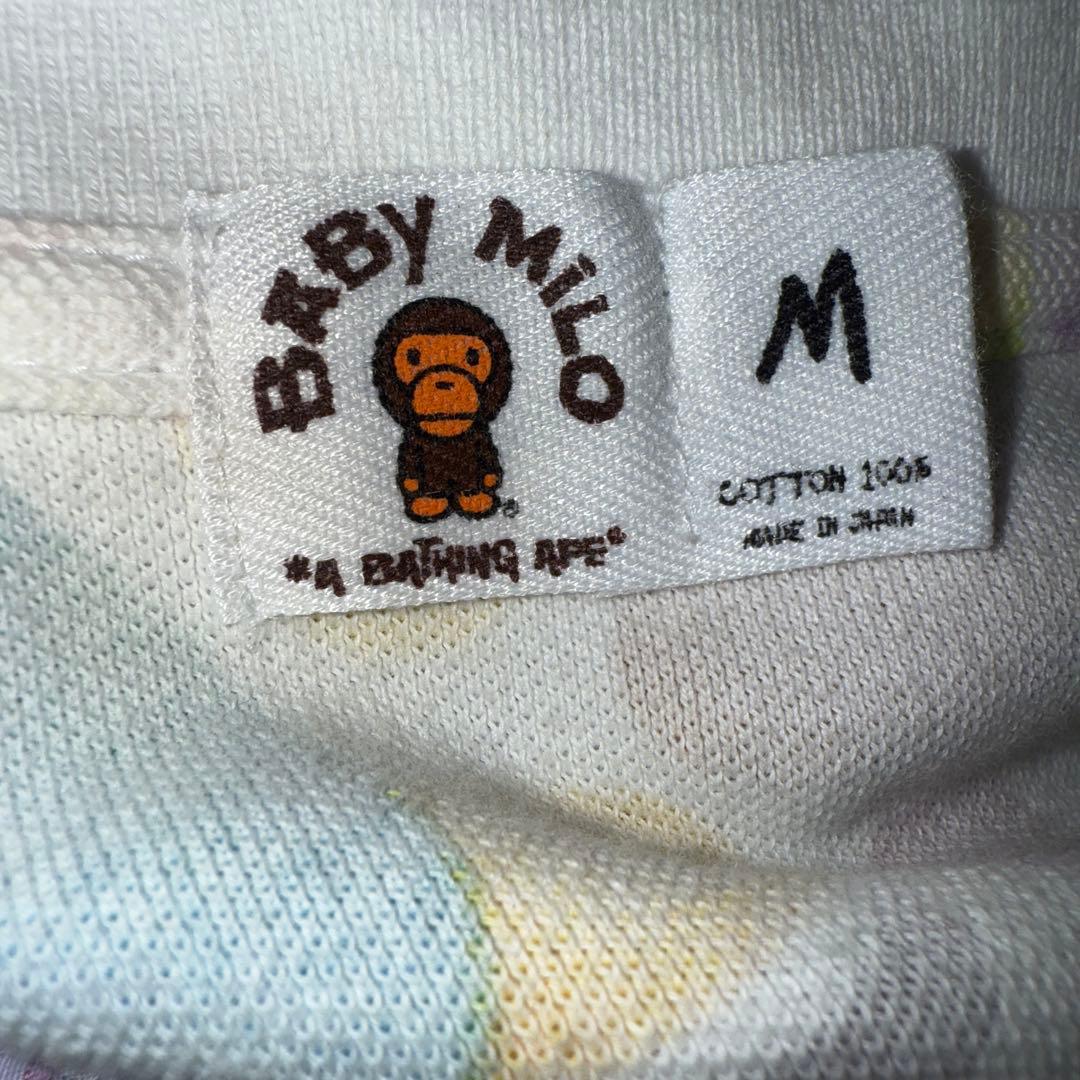 激レア APE BABY MILO エイプ ベビー ミロ 総柄 ポロシャツ M