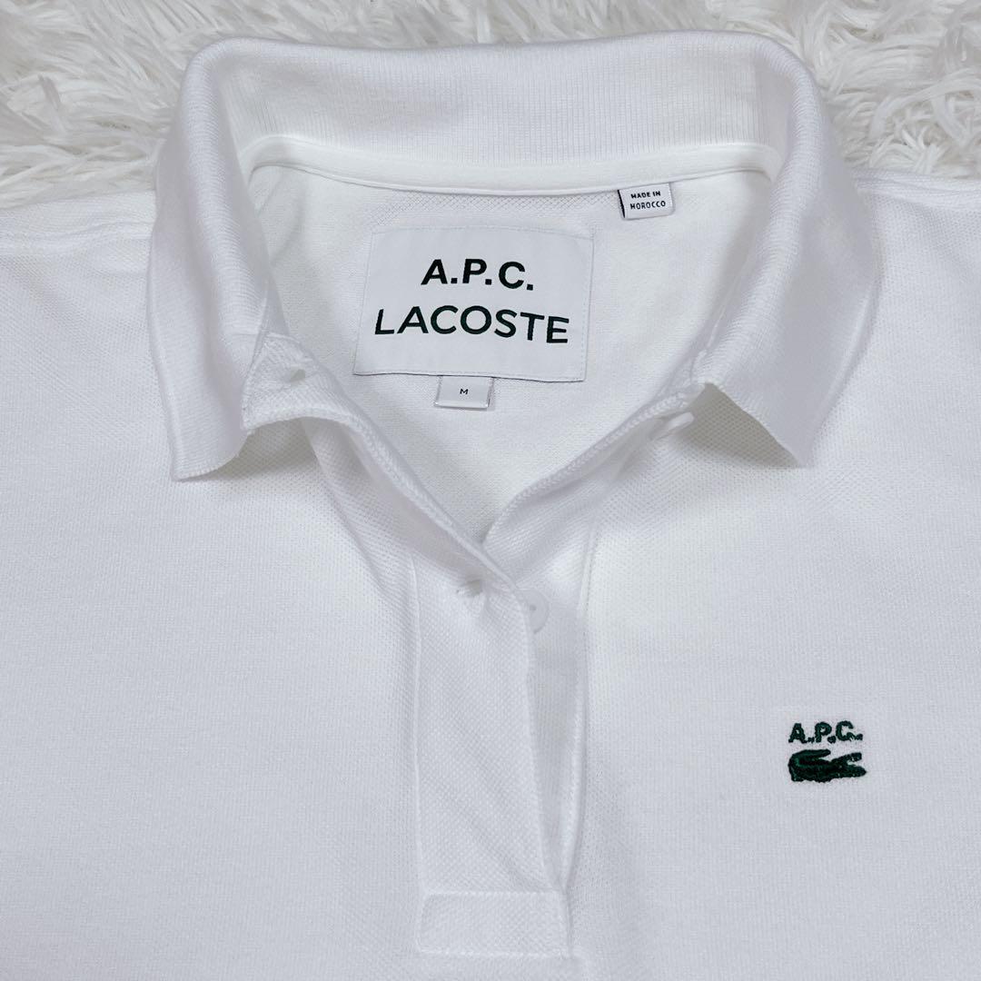 A.P.C. × LACOSTE ポロシャツ ホワイト Mサイズ F72813