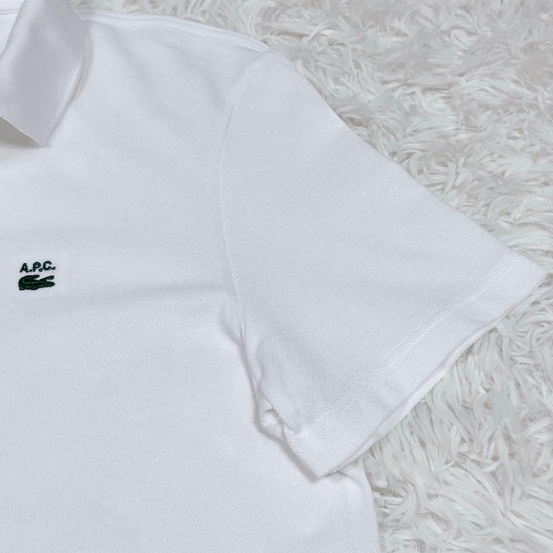 A.P.C. × LACOSTE ポロシャツ ホワイト Mサイズ F72813