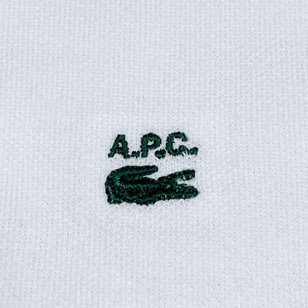 A.P.C. × LACOSTE ポロシャツ ホワイト Mサイズ F72813