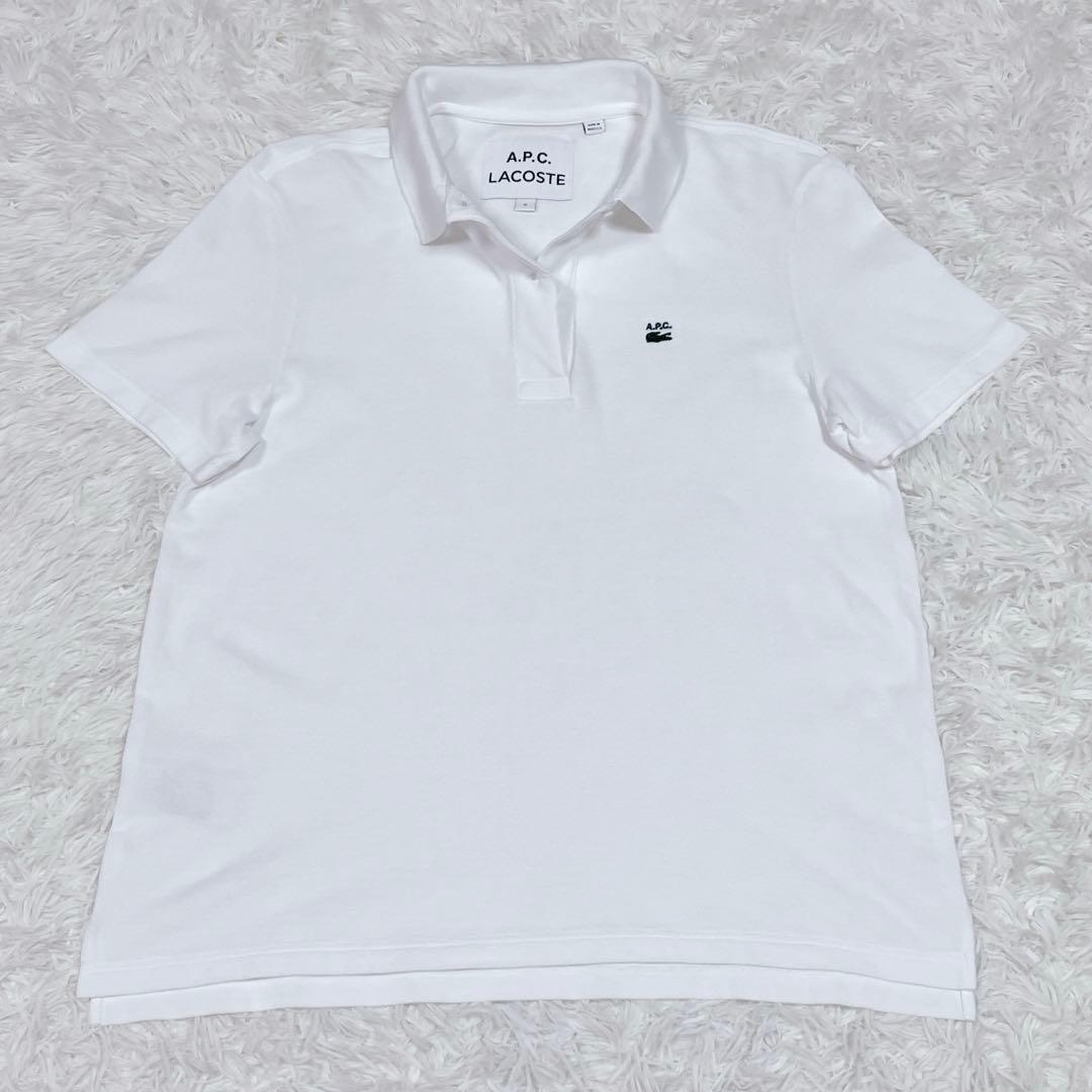 A.P.C. × LACOSTE ポロシャツ ホワイト Mサイズ F72813