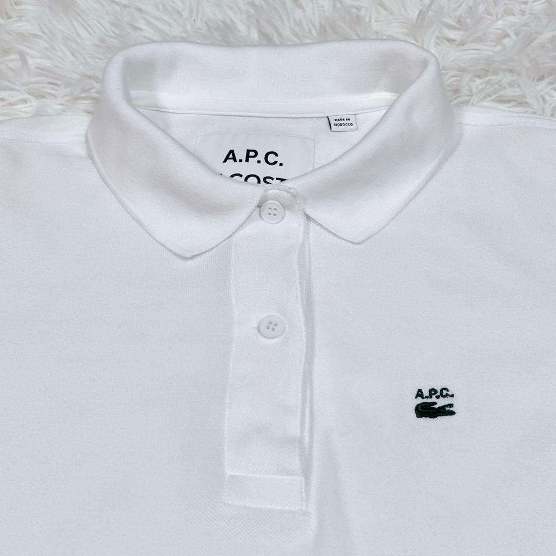 A.P.C. × LACOSTE ポロシャツ ホワイト Mサイズ F72813