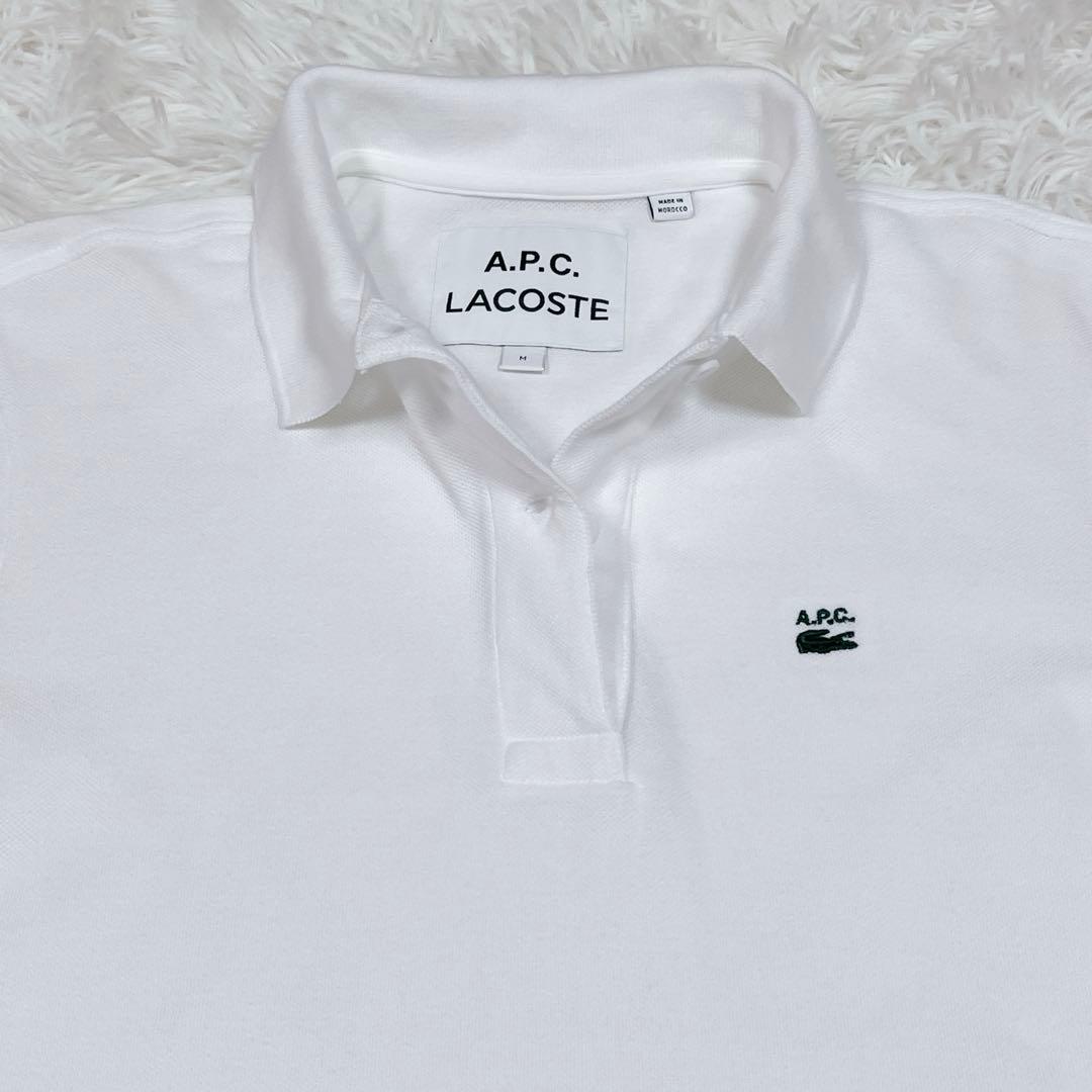 A.P.C. × LACOSTE ポロシャツ ホワイト Mサイズ F72813