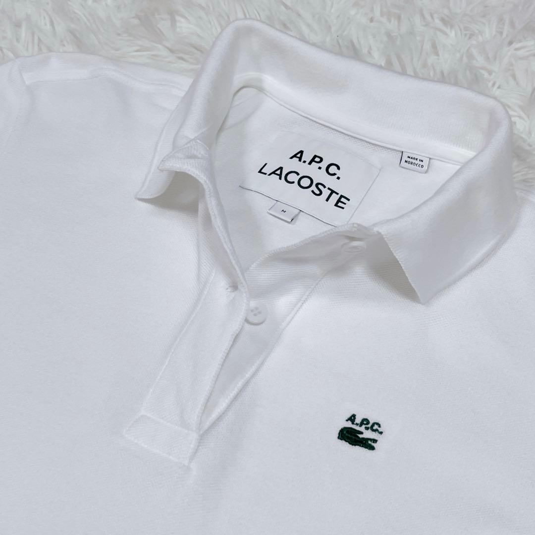 A.P.C. × LACOSTE ポロシャツ ホワイト Mサイズ F72813