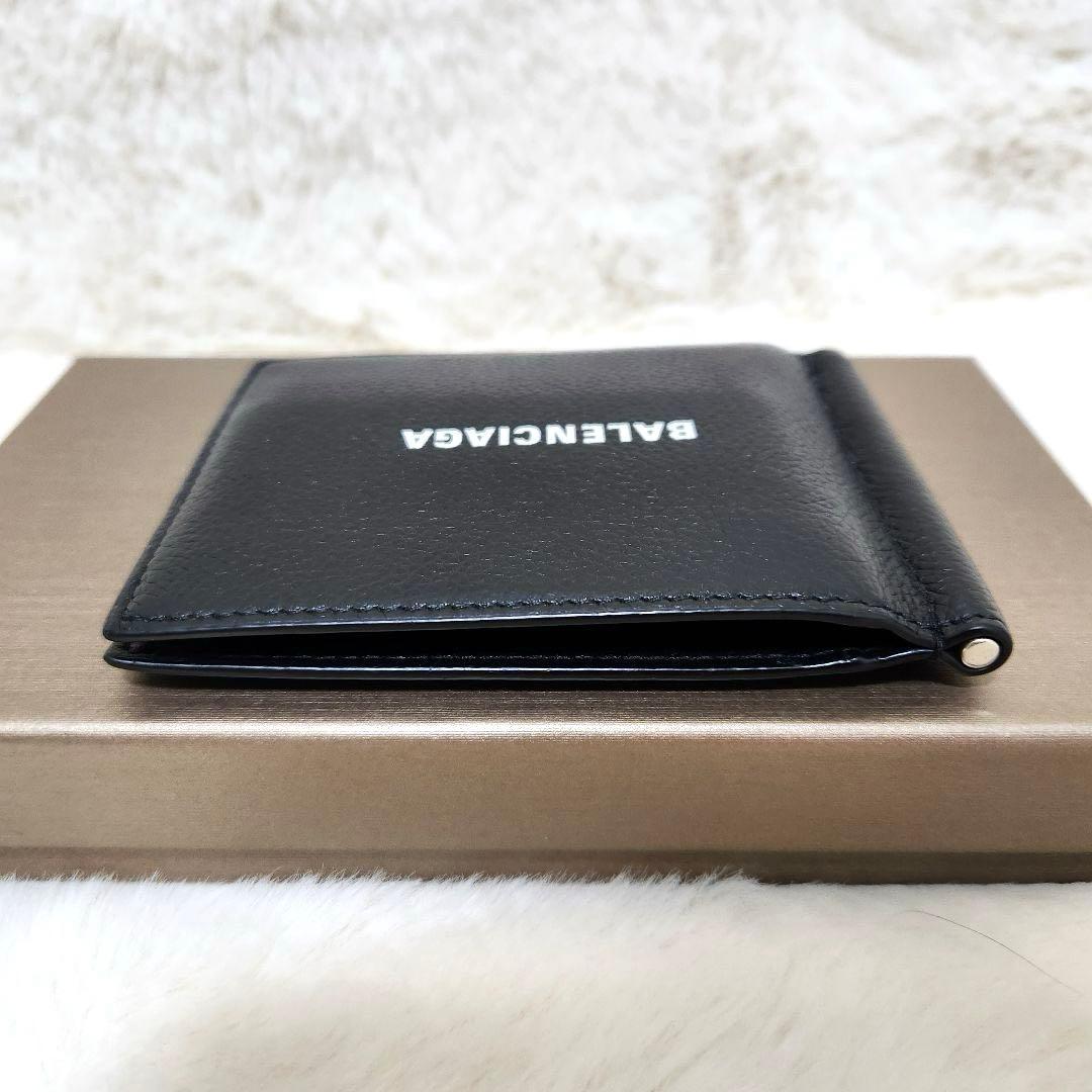 ✨極美品✨バレンシアガ　マネークリップ　ブラック　レザー　二つ折り
