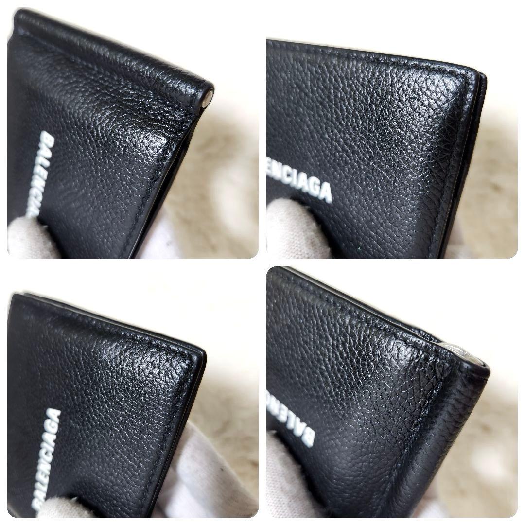 ✨極美品✨バレンシアガ　マネークリップ　ブラック　レザー　二つ折り