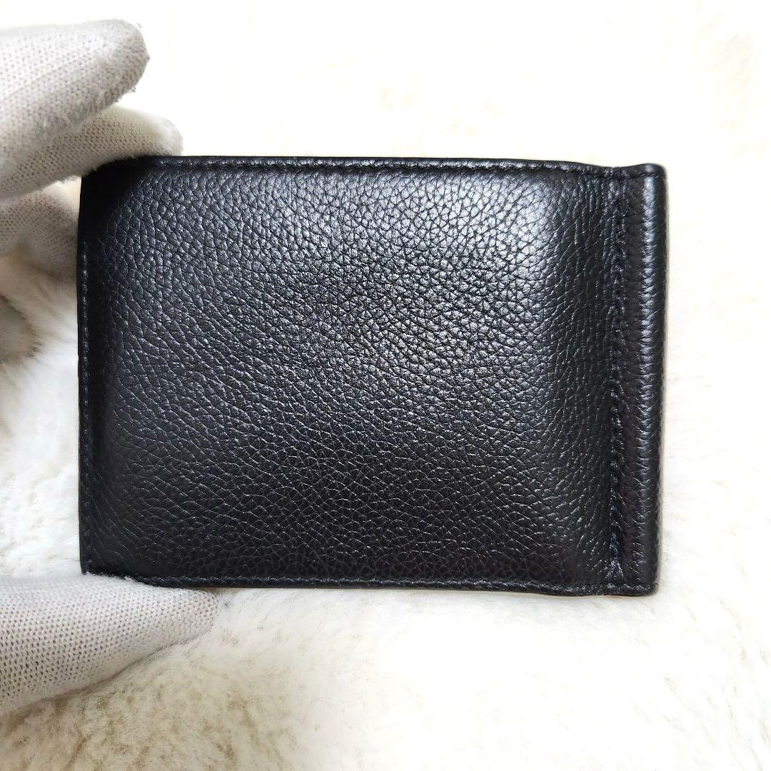 ✨極美品✨バレンシアガ　マネークリップ　ブラック　レザー　二つ折り
