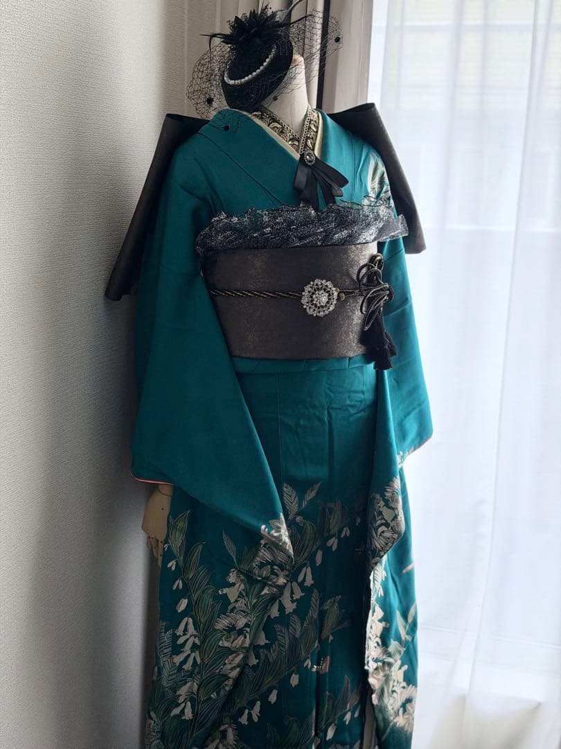 綺麗ブルー　振袖　フルセット