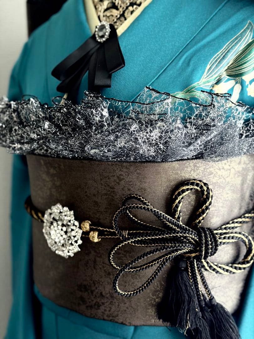 綺麗ブルー　振袖　フルセット