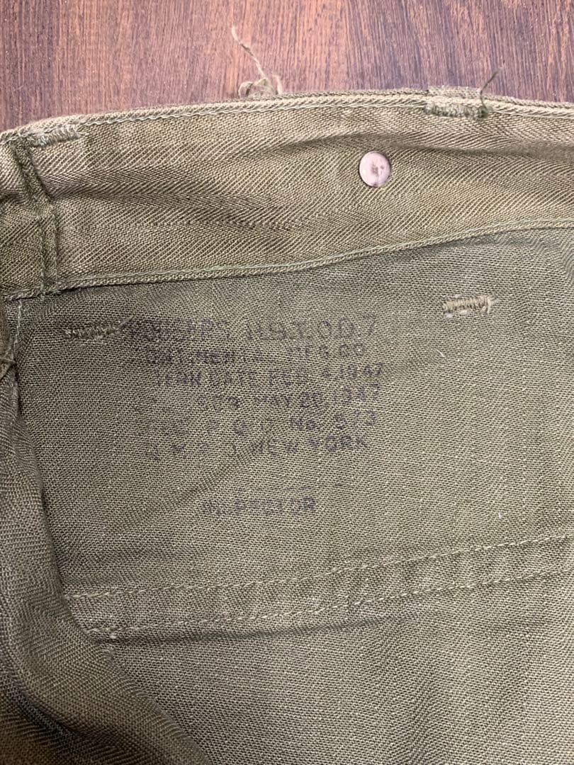 40s US M-47 HBT ベイカーパンツ ヘリンボーン 13スター