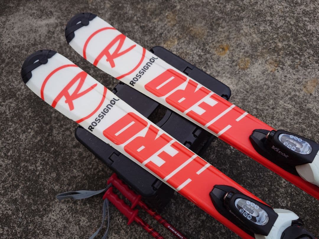 スキー ROSSIGNOL HERO J 130cm + SINANO Pole95cm