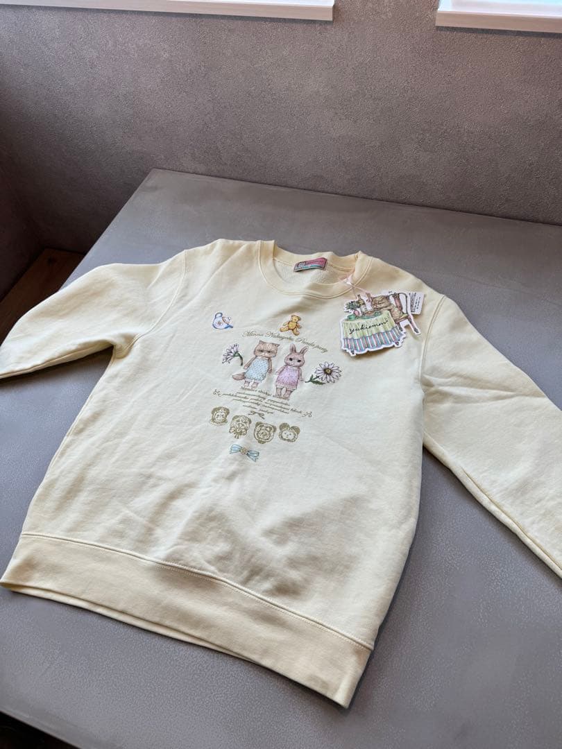 yukiemon ぺたぺたきせかえトレーナー　ベビーイエロー　Mサイズ