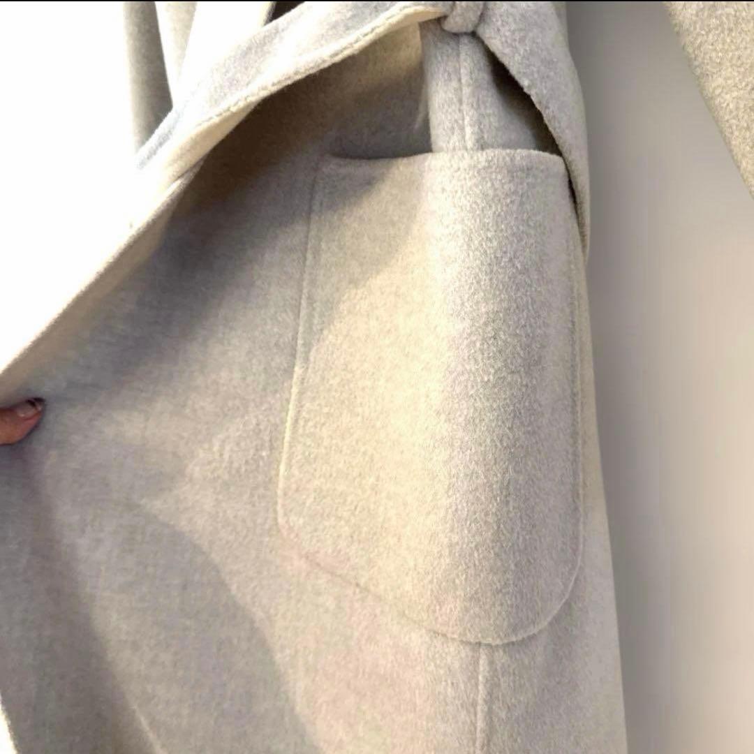 ★ESTNATION★ウールコート　リバーシブル　フード付き　38