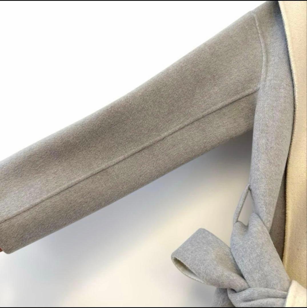 ★ESTNATION★ウールコート　リバーシブル　フード付き　38