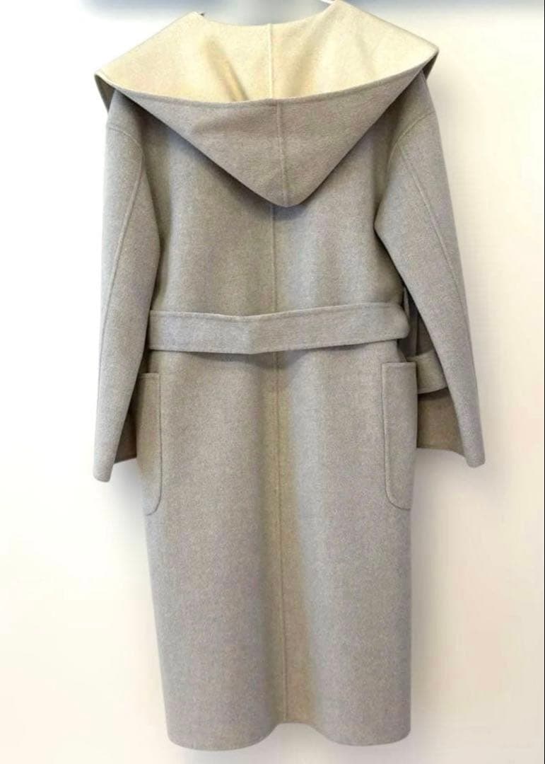 ★ESTNATION★ウールコート　リバーシブル　フード付き　38