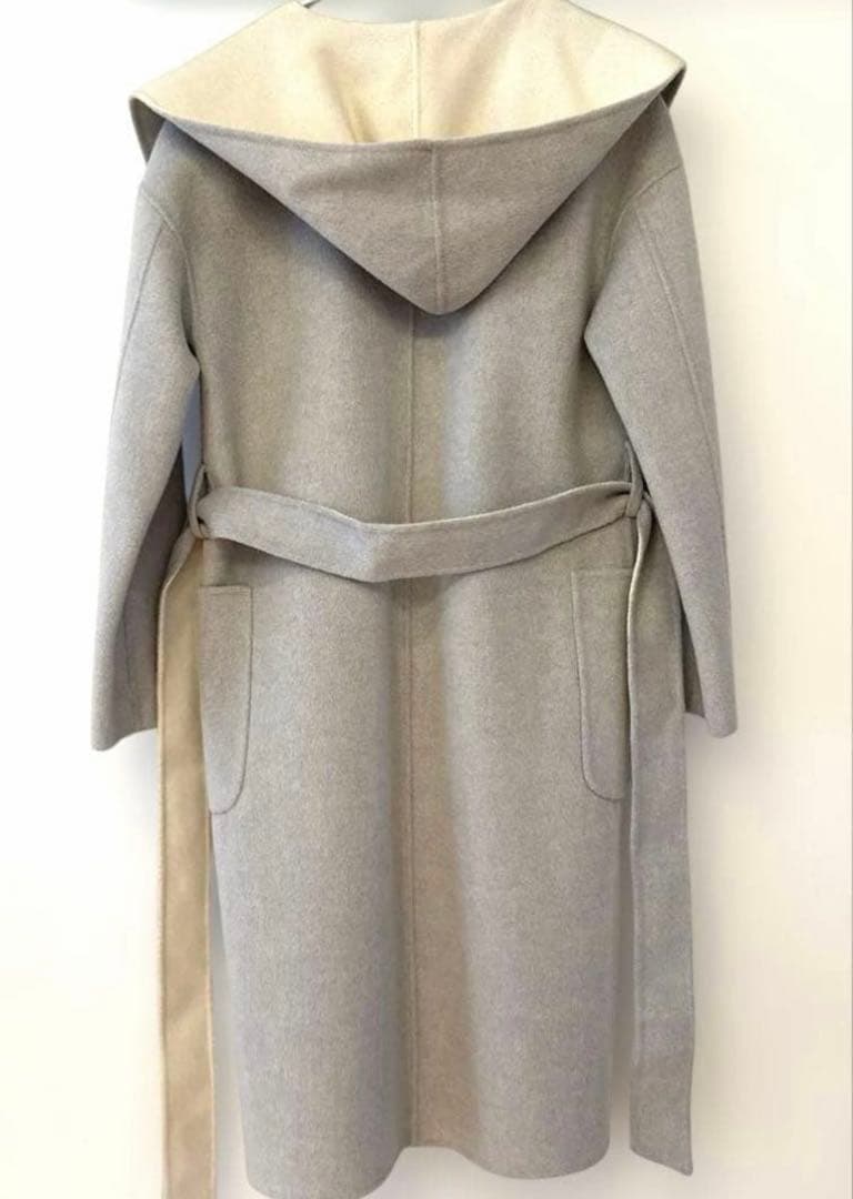 ★ESTNATION★ウールコート　リバーシブル　フード付き　38