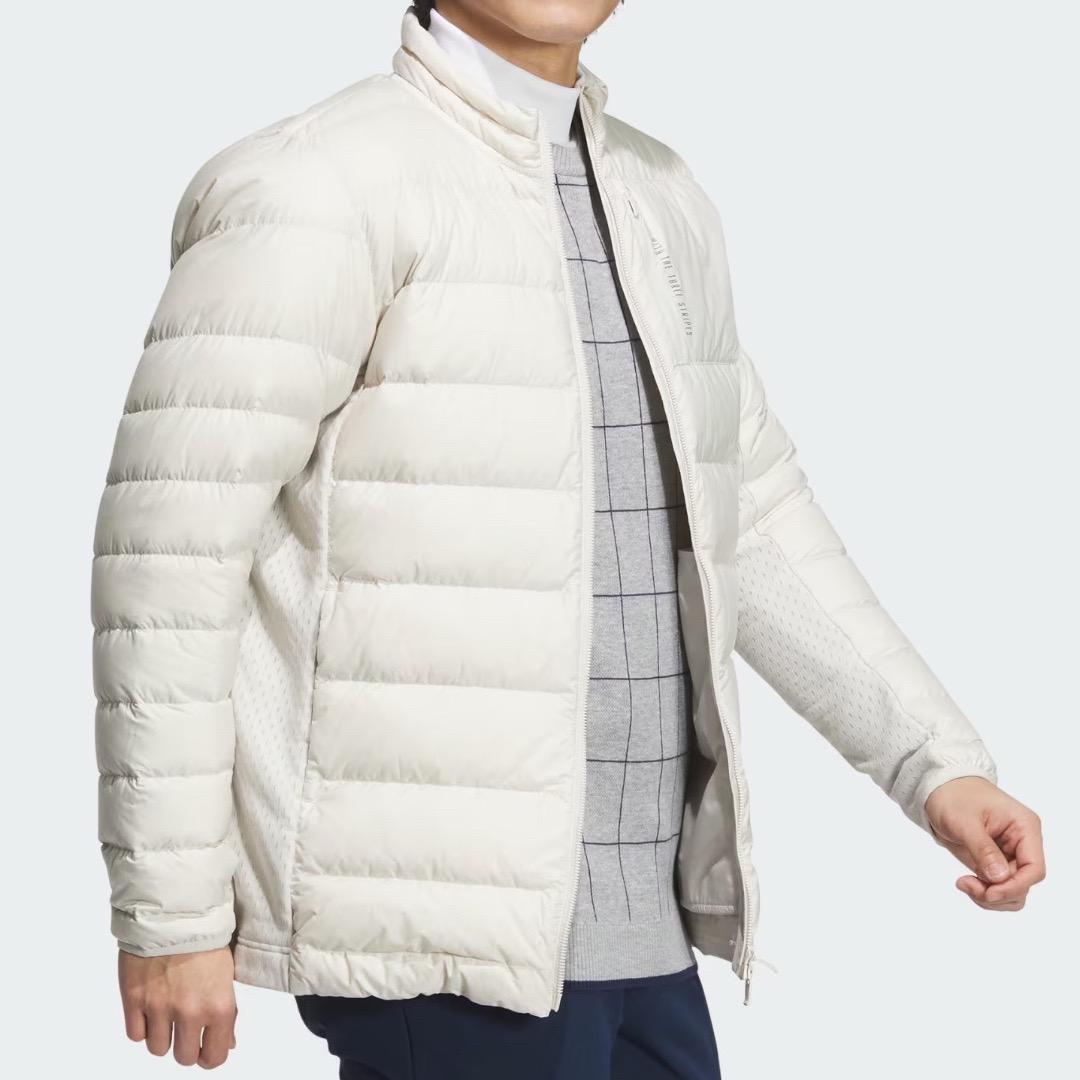 【XL】秋冬 アディダス ゴルフ 保温 600フィルパワー ダウンジャケットBG