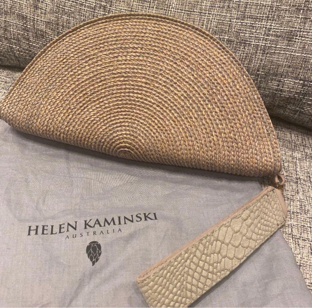 HELEN KAMINSKI ヘレンカミンスキー　クラッチ　グレー　グレージュ