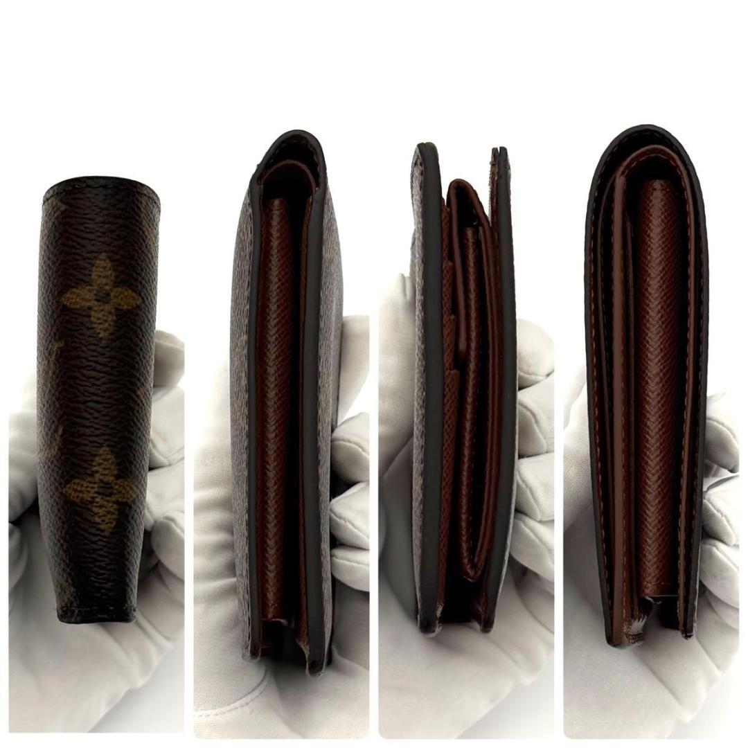 ルイヴィトン 折財布 モノグラム ポルトフォイユ マルコ NM 茶 1973