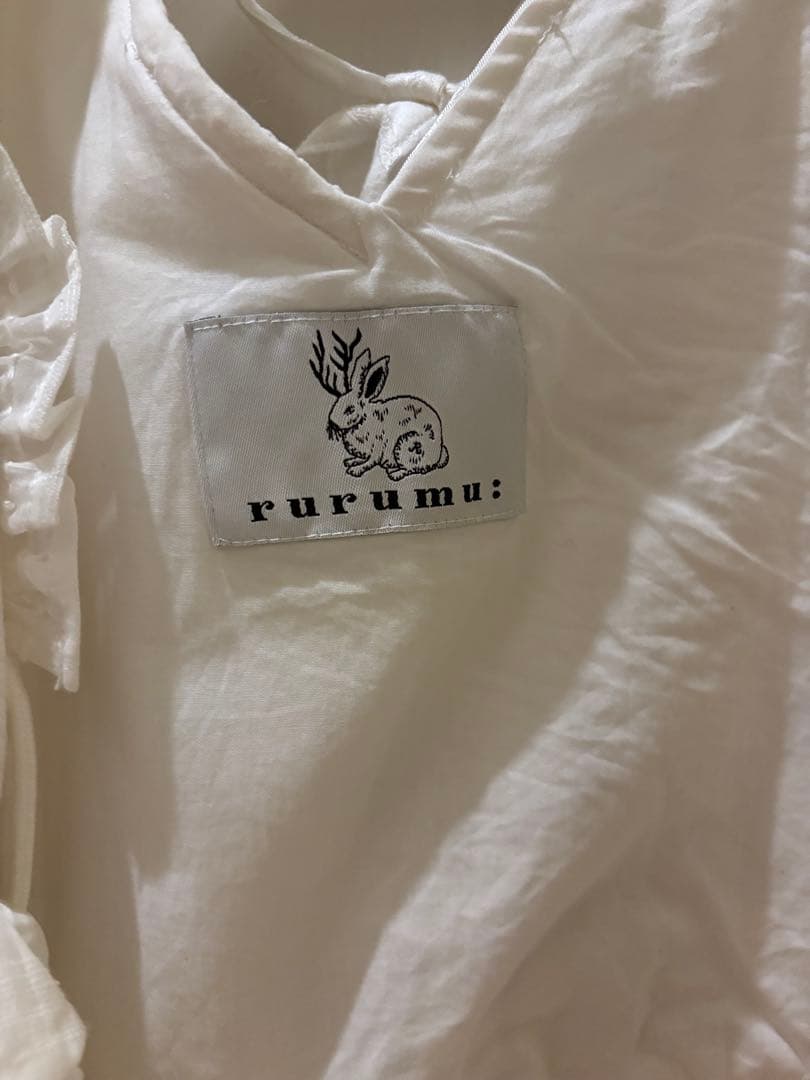 rurumu: 2021ss アシンメトリーワンピース 白