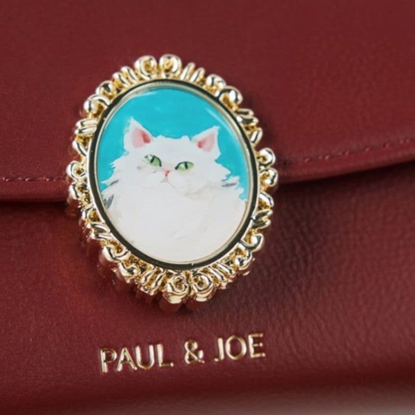 【2026年1月購入☆新品未使用】ポール＆ジョー★キャットブローチ長財布★赤