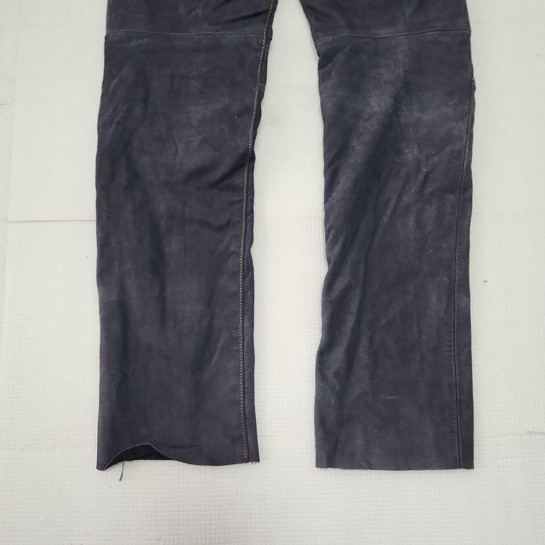 32 クシタニ　エクスプローラージーンズ 革パン　レザーパンツ ストレートタイプ