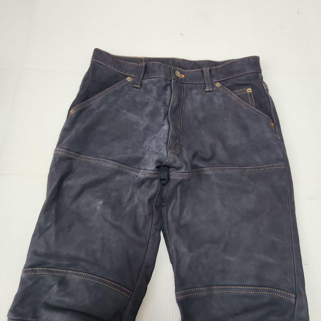 32 クシタニ　エクスプローラージーンズ 革パン　レザーパンツ ストレートタイプ