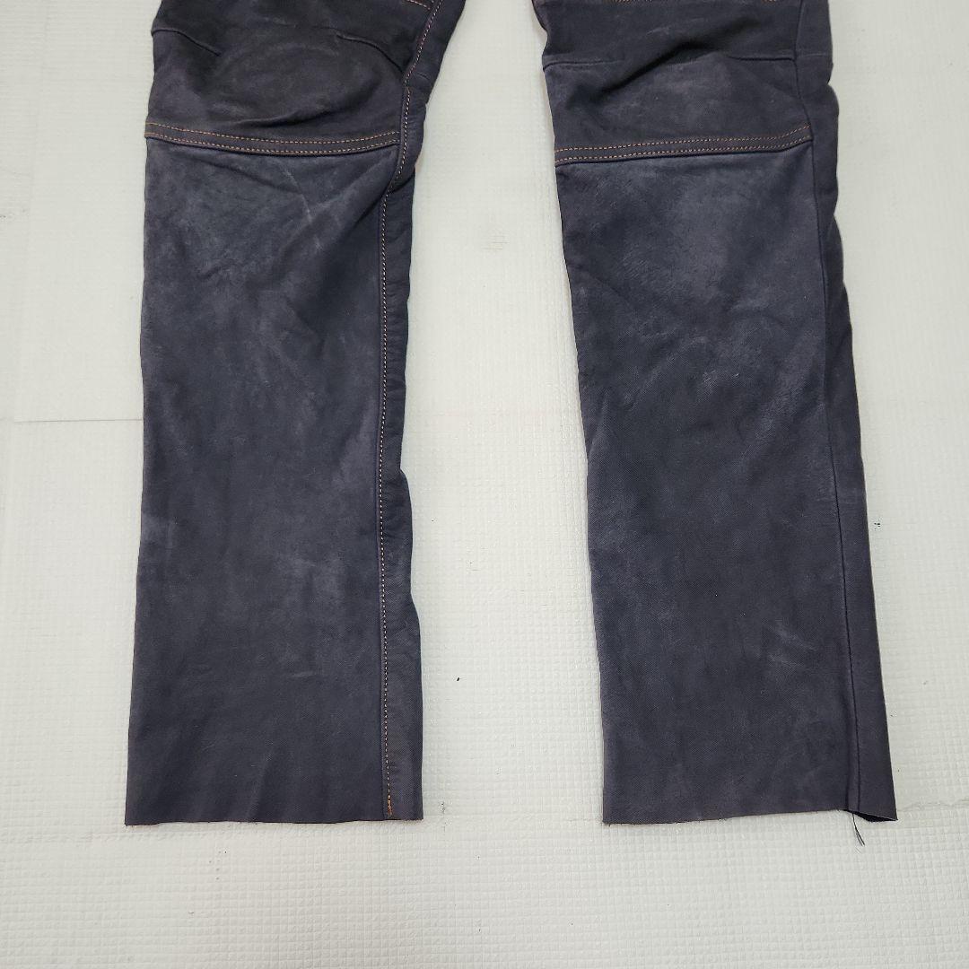 32 クシタニ　エクスプローラージーンズ 革パン　レザーパンツ ストレートタイプ