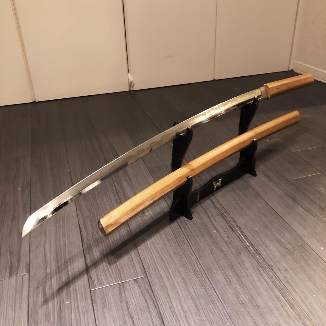 模造刀 白鞘 段平　居合刀 刃文 拵え