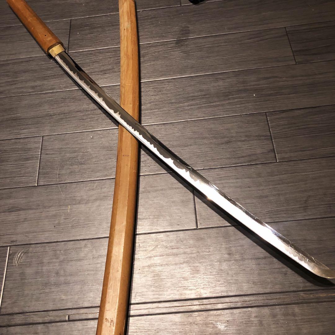 模造刀 白鞘 段平　居合刀 刃文 拵え