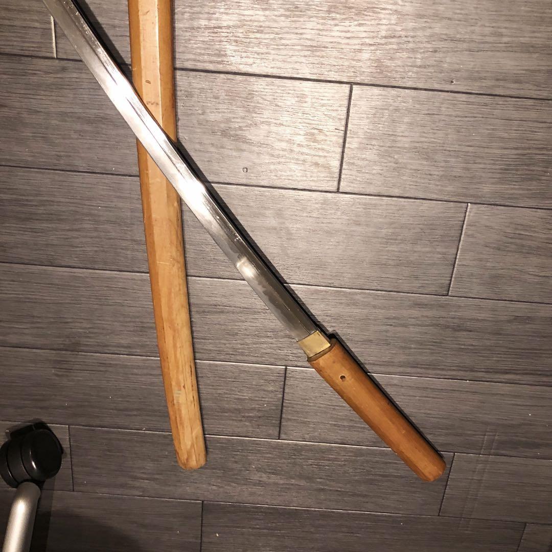 模造刀 白鞘 段平　居合刀 刃文 拵え