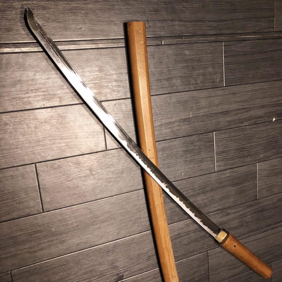 模造刀 白鞘 段平　居合刀 刃文 拵え