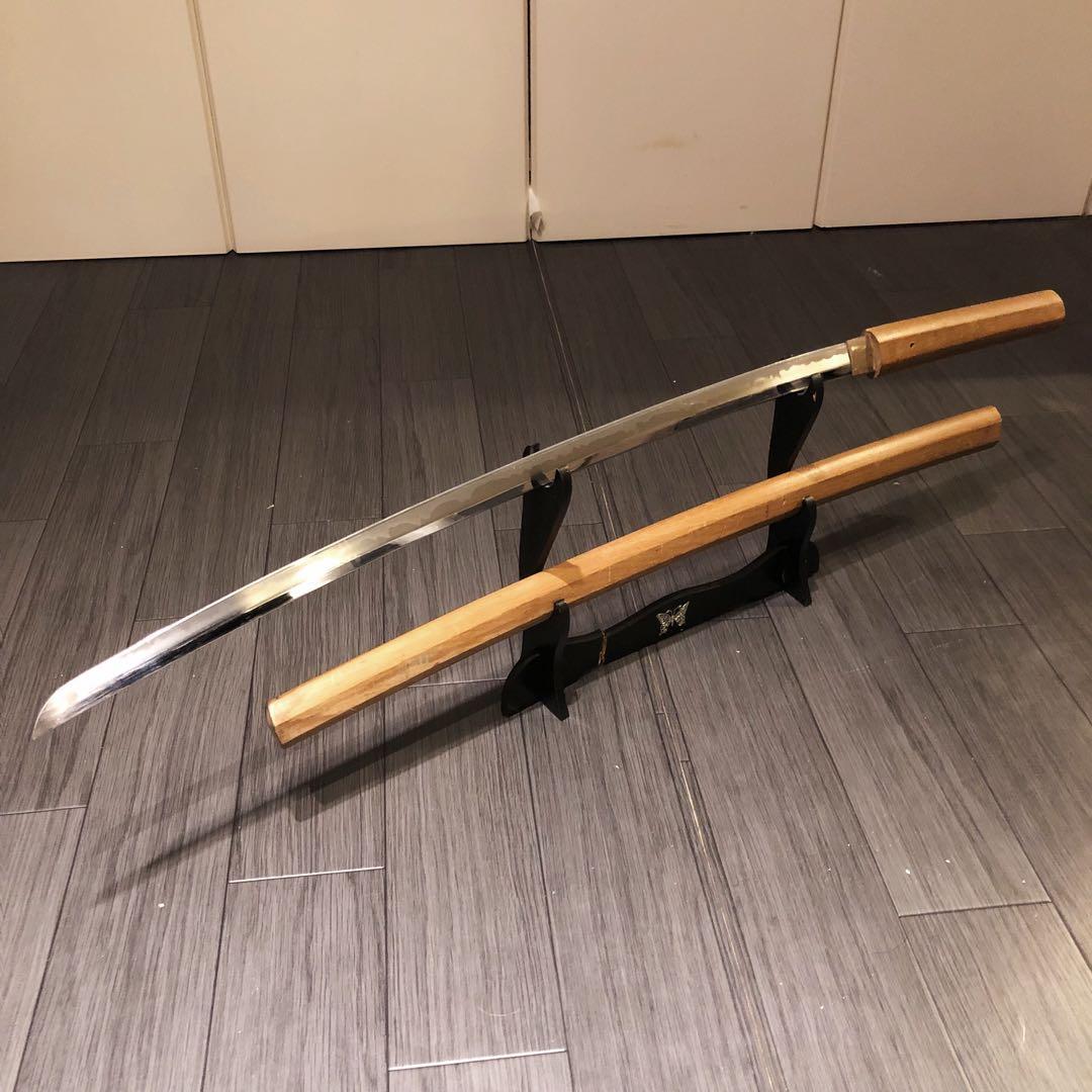 模造刀 白鞘 段平　居合刀 刃文 拵え
