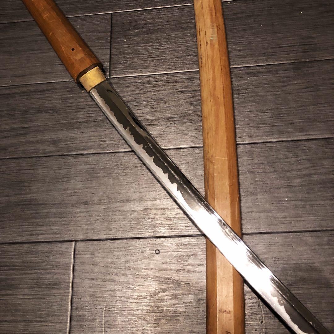 模造刀 白鞘 段平　居合刀 刃文 拵え
