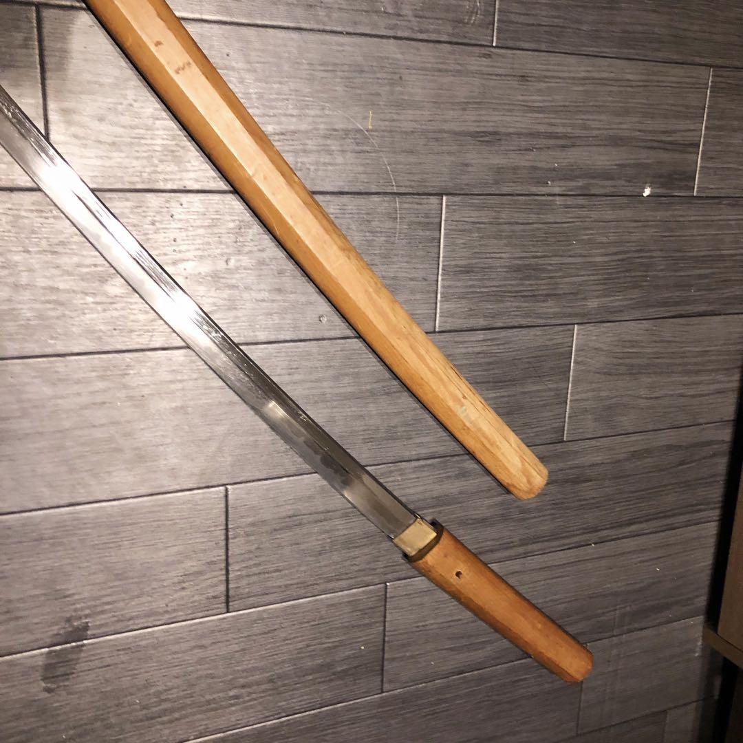 模造刀 白鞘 段平　居合刀 刃文 拵え