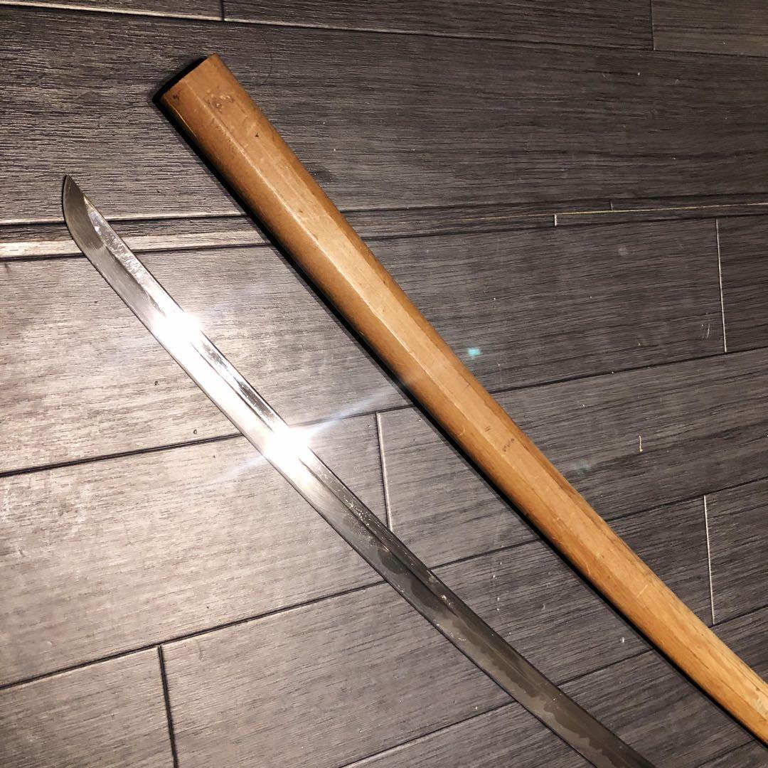 模造刀 白鞘 段平　居合刀 刃文 拵え