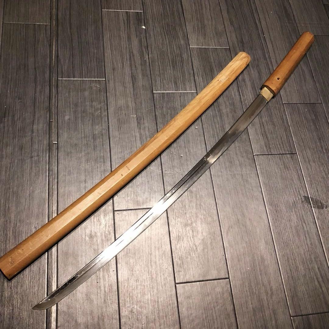 模造刀 白鞘 段平　居合刀 刃文 拵え