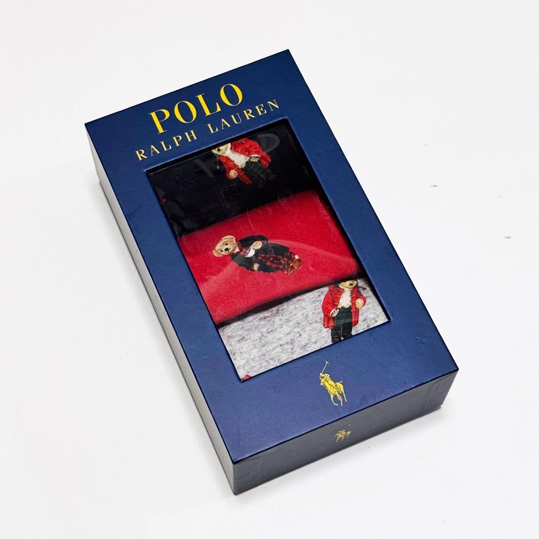 ■POLOポロラルフローレン ポロベアーボクサートランクス3点セットM新品E■