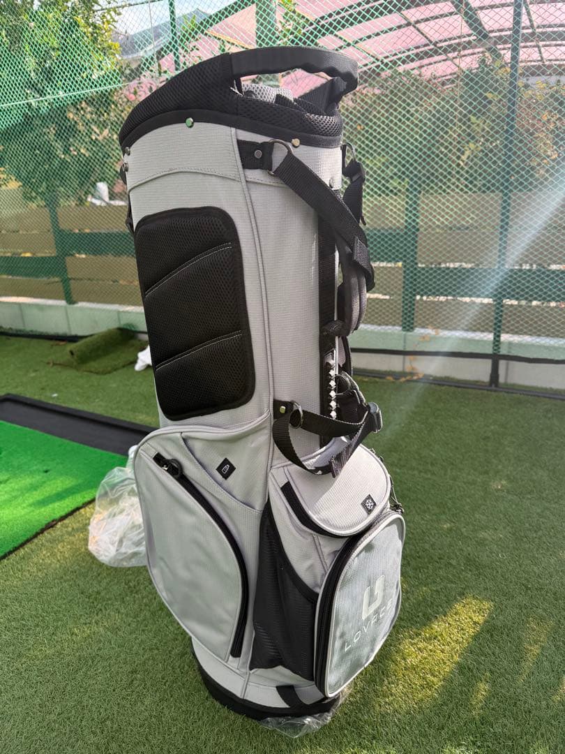 新品 LOVACE 14分割 軽量 キャディバッグ ゴルフ バッグ グレー