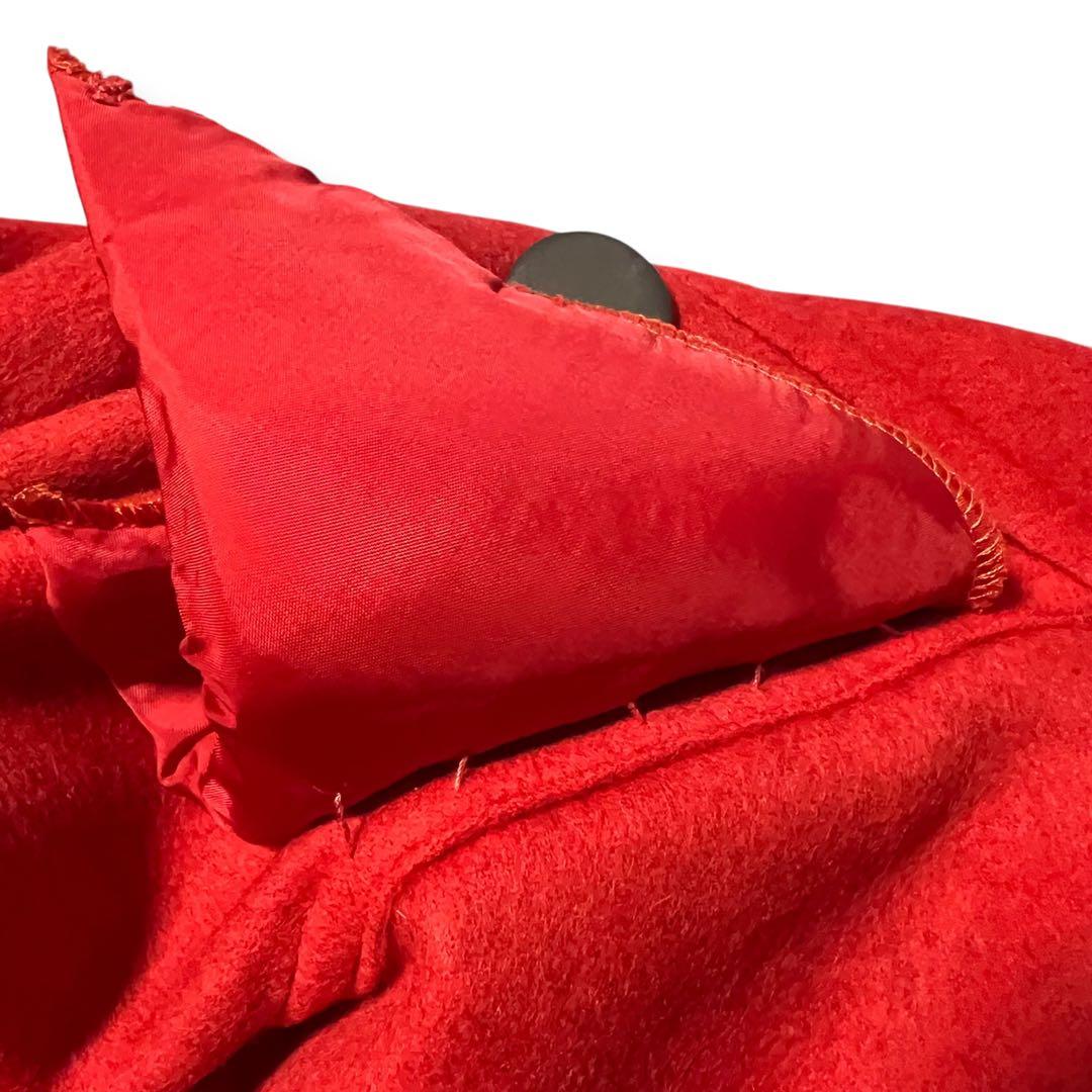 ❤️ヴィンテージ❤️Leilianレリアン ウールリバーコート グレー 赤 9