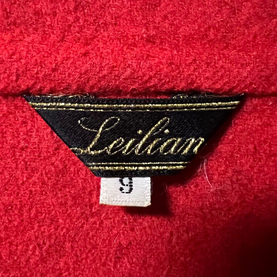 ❤️ヴィンテージ❤️Leilianレリアン ウールリバーコート グレー 赤 9