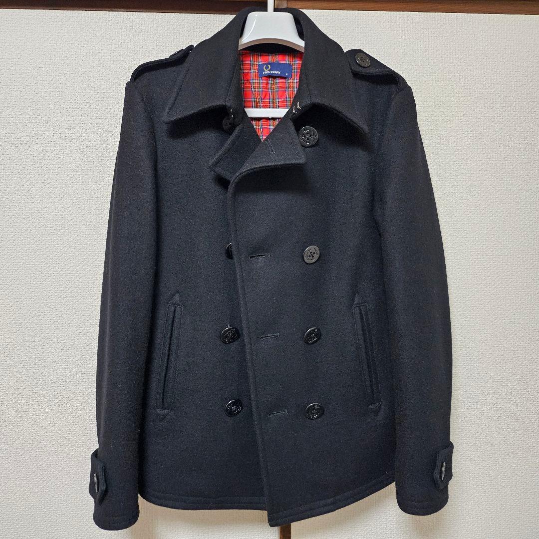 [美品]フレッドペリー FREDPERRY Pコート Mサイズ 内側チェック