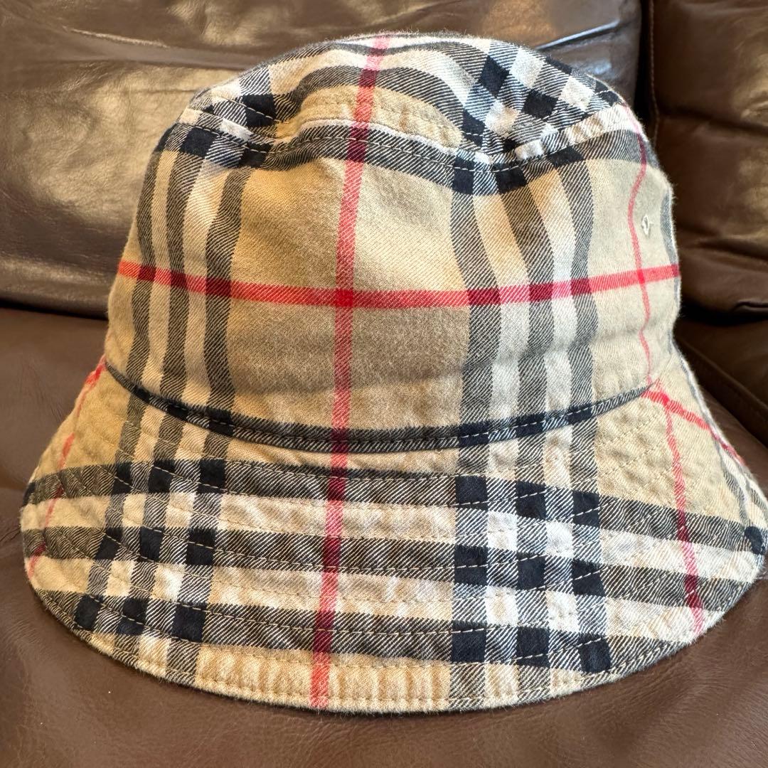 着用5回程度【美品】バーバリー コットン バケットハット レディスM