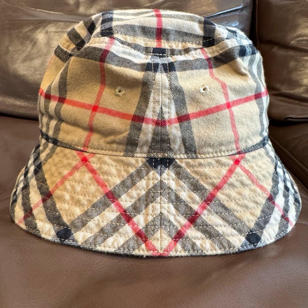 着用5回程度【美品】バーバリー コットン バケットハット レディスM